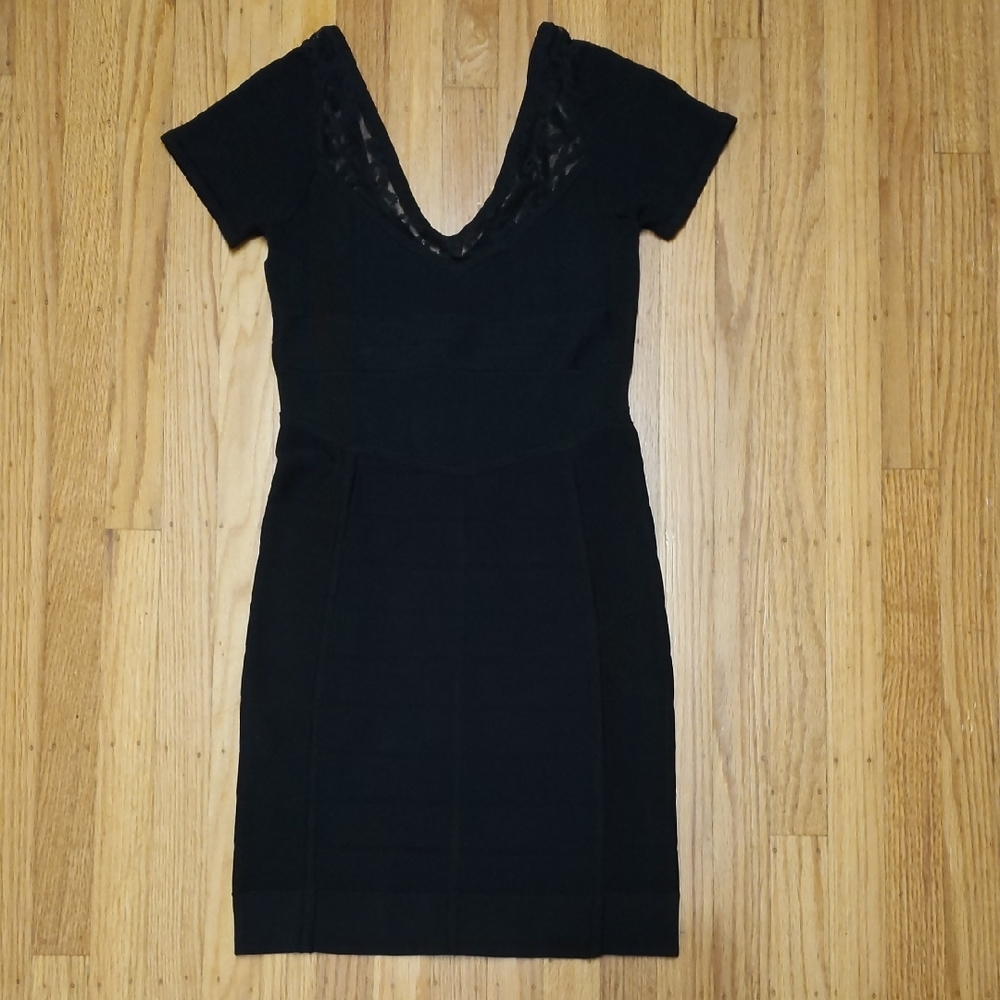 French Connection Elegant Black Midi Dress